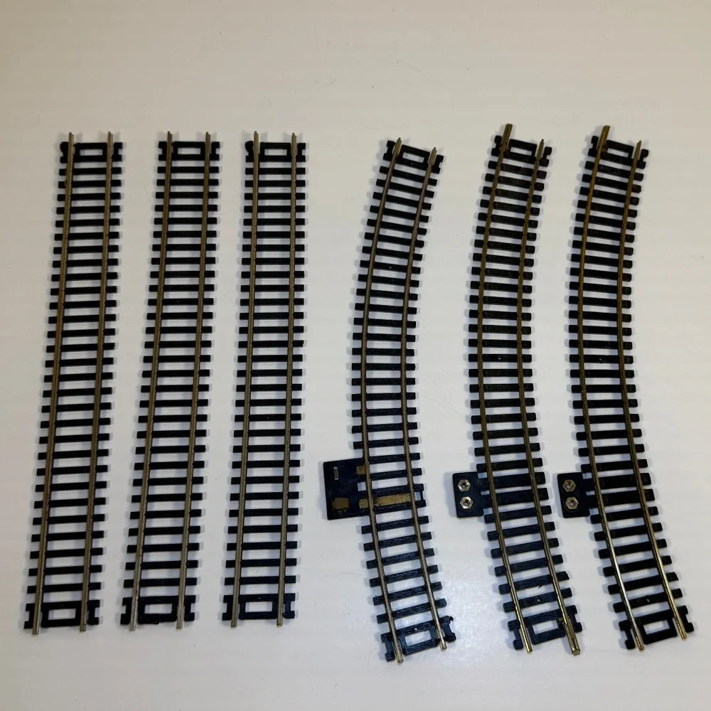 Vintage 1970s HO Scale Brass Model Feller Garnet Train Track Lot Italy 36 Pieces